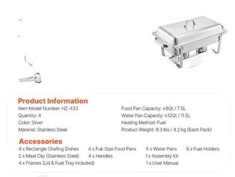 OEM Fuente Para Servir, Con Capacidad Para 8 Cuartos De Gal&oacute;n, Fabricada En Acero Inoxidable Duradero