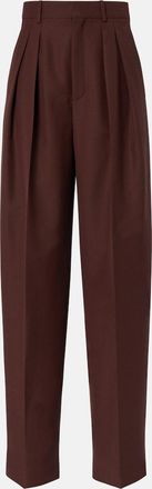 Saint Laurent Pantalones anchos de lana y mohair