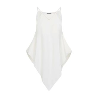 Balenciaga Scarf Top - female - Balenciaga - Tunics - White - XS - Blouses & Shirts