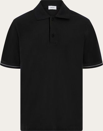 Ferragamo Men Polo shirt with color block detail Black