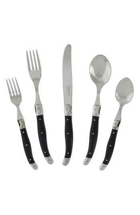 French Home 20-Piece Laguiole Flatware Set in Black at Nordstrom Rack