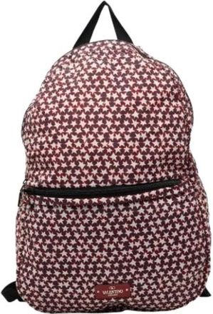 Valentino Pre-owned Vintage Rugzak - Dames - Vintage Rugzakken - Rood - ONE Size - Leer - Vintage