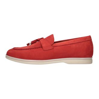 Notre-V Schoenen, Dames, Rood, 41 EU, Leer, Dames Loafers 179