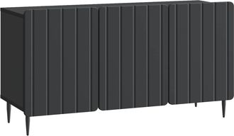 vidaXL Mueble De Tv 99 X 34,5 X 52 Cm Negro Madera De Ingenier&iacute;a Vidaxl