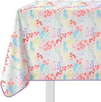 KASANOVA Tovaglia antimacchia 140x140 cm prato fiorito