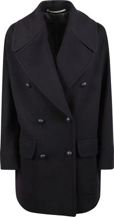 Tagliatore Lillian Jas - Dames - Mantel - Blauw - XS - Leer - Jassen