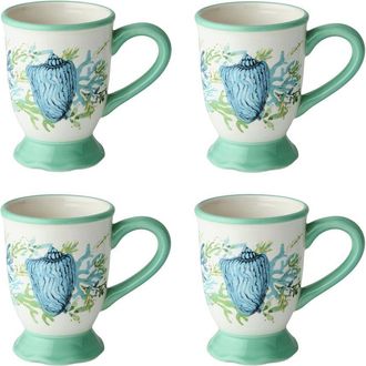Certified International Sea Glass Set Of 4 Mugs