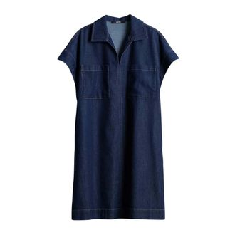 someday Qondra Mini Jurk - Dames - Jurken - Blauw - Maat: XL Katoen