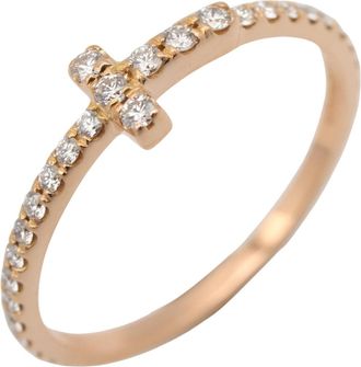 Tiffany & Co. Gold Clear Pink Gold (18K) Band Ring (Pre-Owned)
