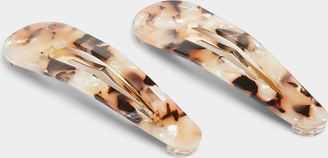 Womens Terrazzo barrettes Set of 2