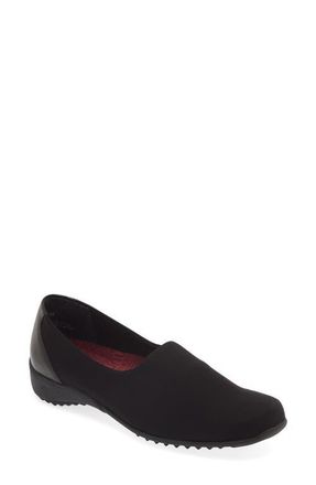 Munro Traveler Slip-On - Multiple Widths Available in Black Stretch at Nordstrom, Size 6.5