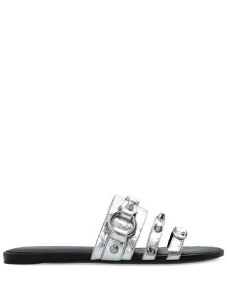Balenciaga Sandali slides con fibbia - Argento