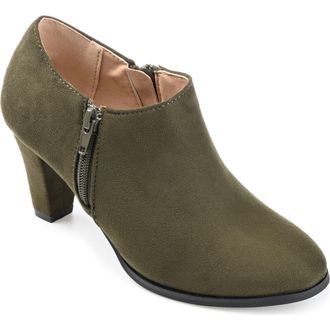 Journee Collection Sanzi Heeled Ankle Bootie in Olive at Nordstrom Rack, Size 7.5