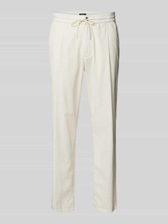 Mc Neal Relaxed Fit Stoffhose aus Baumwoll-Leinen-Mix in Kitt, Gr&ouml;&szlig;e XL