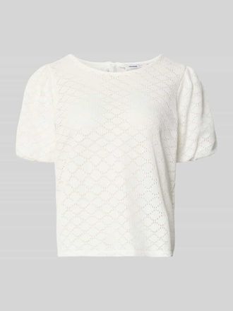 More & More More & More Strickshirt mit Puff&auml;rmeln in Offwhite, Gr&ouml;&szlig;e 34