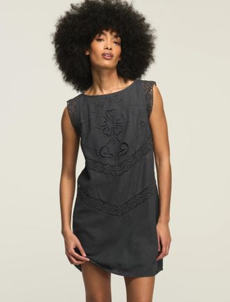 Lucky Brand Womens Schiffli Shift Dress