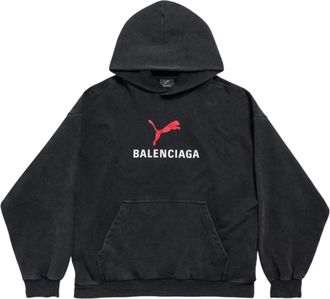 Balenciaga x Puma Hoodie Medium Fit Black Faded 767877TTVA41041