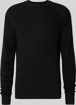 Boss Orange by Hugo Boss BOSS Orange Regular Fit Strickpullover aus Schurwoll-Mix Modell AKAJER in Black, Gr&ouml;&szlig;e XXL