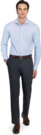 W.R.K Slim Fit Plaid Reworked Dress Shirt in White/Blue at Nordstrom, Size 15.5 - R