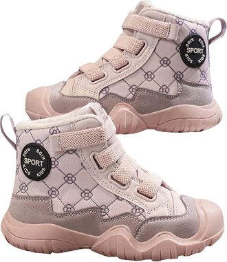 Generic Childrens Shoes Outdoor Warm Lined Non Lightweight Boots Running Shoes Boys Girls Hiking Boots 30 39 No Tie Shoes for Boys (Hot Pink, 12.5 Little Chil