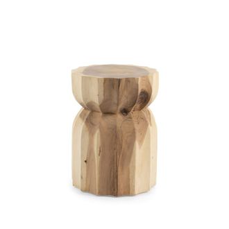 Wabi Home Mesita de noche de madera maciza 34x45cm