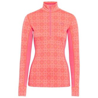 Kari Traa Rose Half-Zip Merinounterw&auml;sche f&uuml;r Damen | rot
