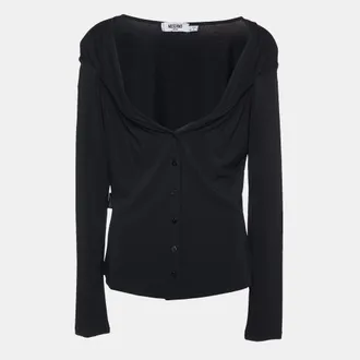 Moschino Jeans Black Jersey Button Front Shirt