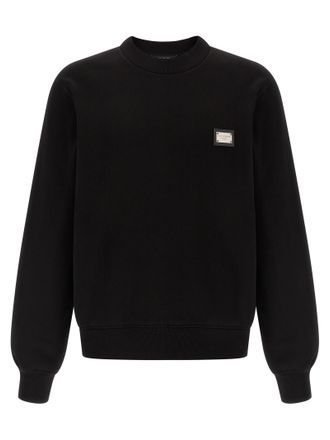 Dolce & Gabbana Black Cotton Mens Sweatshirt