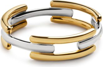 Monica Vinader Signature Link Mix Stack Ring in 18K Gold Vermeil at Nordstrom, Size 6.5