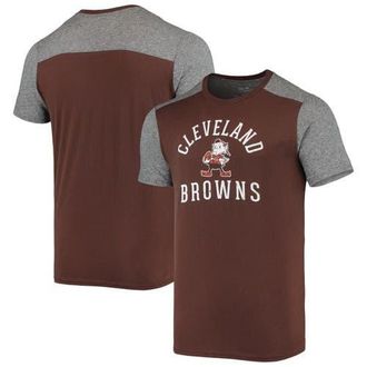 Majestic Threads Mens Majestic Threads Brown/Heathered Gray Cleveland Browns Brownie The Elf Gridiron Classics Field Goal Slub T-Shirt at Nordstrom, Size Small