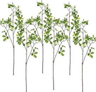 A&B Home Set Of 6 Faux Wild Coffee Leaf Branch