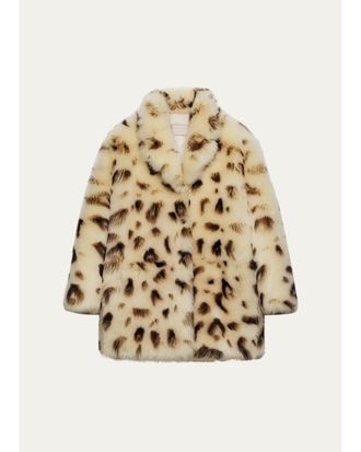 Prada Spotted Lamb Shearling Single-Breasted Coat