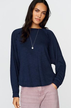 Pilcro Ruffled Raglan Thermal Top