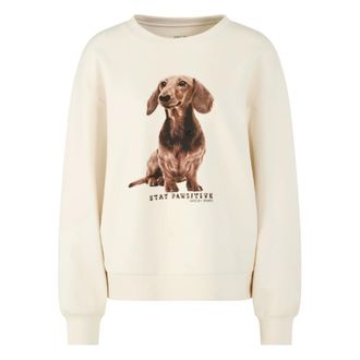 Marc Cain Hoodies & sweatvesten, Dames, Beige, L, Zs 44.12 J09 Sweatshirt