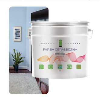 OEM Pintura Cer&aacute;mica Para Paredes, Lavable, Azul, 2 L, Resistente A Las Manchas