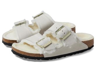 Birkenstock Arizona Shearling - Suede Womens Shoes Antique White/Antique White : EU 41 (US Womens 10-10.5) Narrow