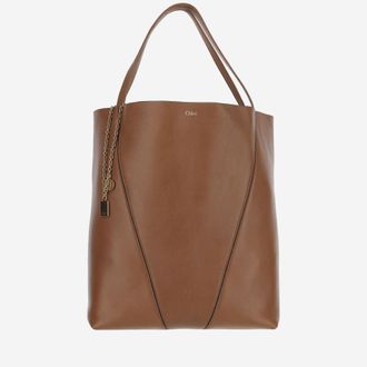 Chlo&eacute; Brown Spin Large Tote