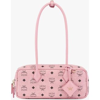 MCM Small Aren East West Shoulder Bag in Visetos in Soft Pink at Nordstrom
