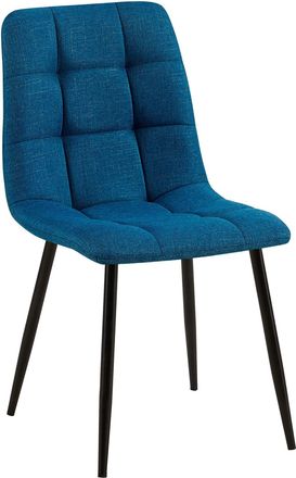 Clp Silla con patas de metal y asiento en Tela Azul