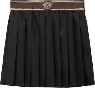 Versace Falda De Lana Plisada