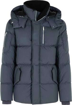 Moose Knuckles Everest 3Q Grey Nylon And Cotton Down Jacket