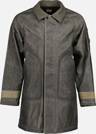 C.P. Company Mens Long TOOB Cotton Lens Jacket - Brown - Size: 38/Regular