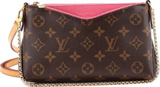 Louis Vuitton Clutch Pallas con monogramma in pelle - Marrone