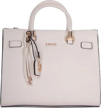 Liu Jo braided-top logo-detail tote bag - Beige
