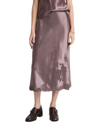 Vince Embroidered Slip Skirt