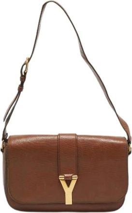 Saint Laurent Pre-owned Shoulder Bags, female, Brown, Size: ONE SIZE Pre-owned Shoulder Bag