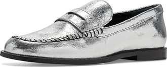 Free People Blanket Stitch Loafers Womens Shoes Pale Pewter Leather : EU 36 (US Womens 6) M, Leather/Rubber