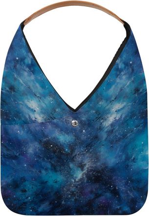 Generic Mesmerizing Mystery Universe Starry Sky Night Reusable Lightweight Grocery Bags - Foldable Into Compact Pouch, Washable & Sturdy, Multipurpose for Sho