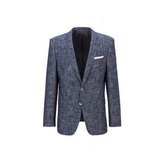 HUGO BOSS Heren, Jassen, Blauw, Maat: M Leer