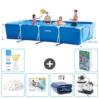 Intex Piscina Con Estructura Rectangular - 450x220x84 Cm - 7-piezas S5